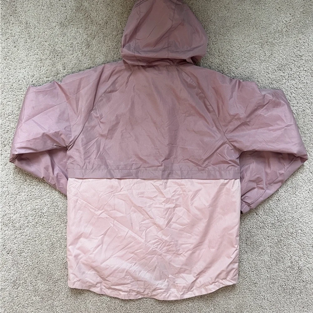 Eddie Bauer Kids Hooded Jacket Pink Colorblock Size L 14 16 Fleece Lined - Picture 2 of 9